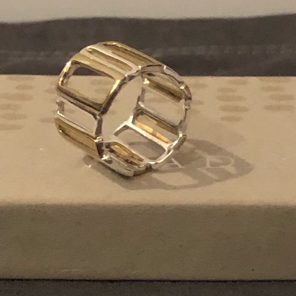 Silpada Sterling Silver & Brass Framework Ring